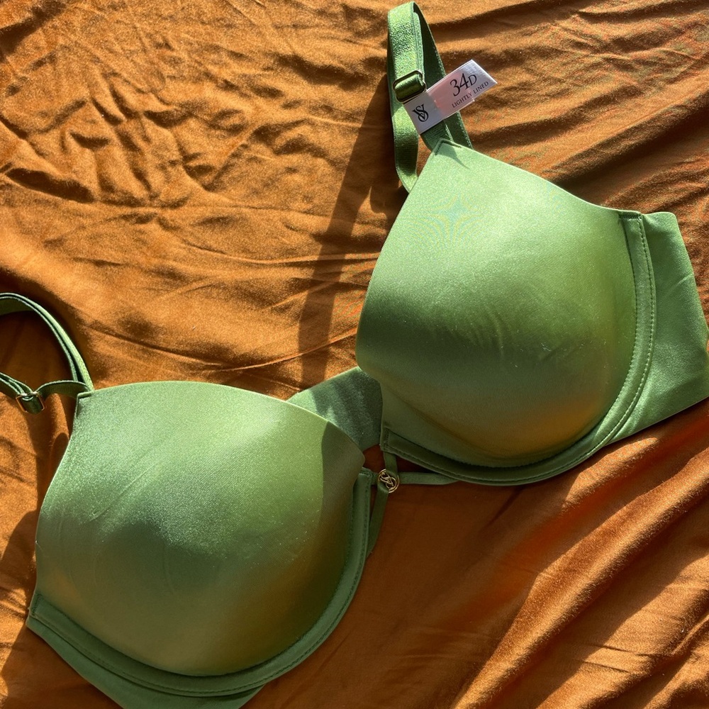 Victoria's Secret Green Silk Bra